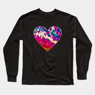 Sky heart - pink and purple Long Sleeve T-Shirt